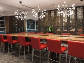 Air Canada's new Maple Leaf Lounge in the international area of Vancouver International Airport. [PNG Merlin Archive] Air Canada, PNG