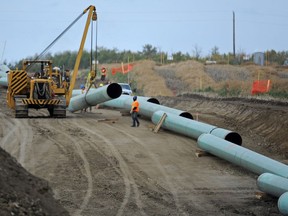 An Enbridge pipeline project under construction in central Alberta in 2014.