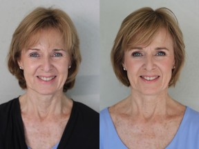 Deborah Roseman is from Florida and has been following Nadia Albano's makeover column for several years. She was visiting and wanted to treat herself to a image refresh. On the left is Deborah before the makeover, on the right is her after.