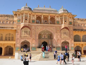 The grand entrance to Amber Fort.