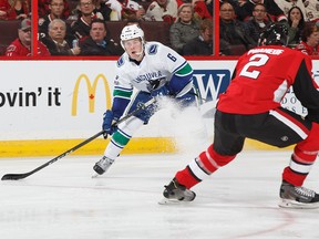 Brock Boeser had a goal and an assist against the Senators.