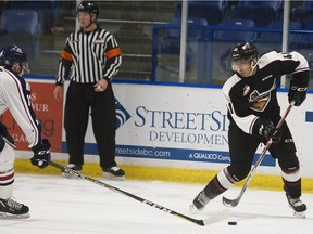 Alex Kannok Leipert scored the game winner for the Vancouver Giants on Saturday night.