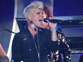 Pink performs onstage during the 2017 iHeartRadio Music Festival at T-Mobile Arena on September 22, 2017 in Las Vegas, Nevada.