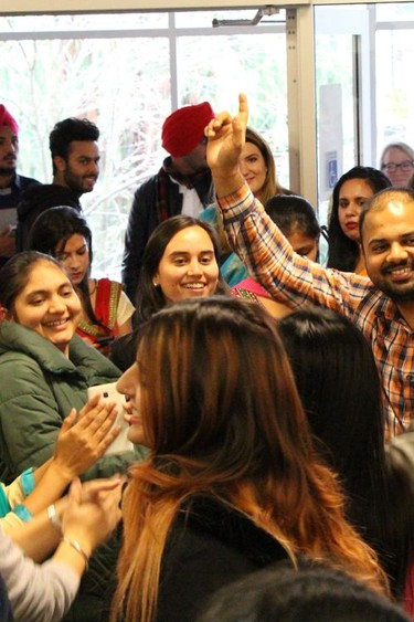 Langara students participate in a Diwali Gala.