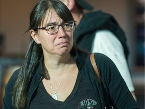 Denise Handry arrives from Las Vegas at YVR in Richmond, B.C., October 2, 2017.