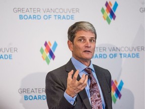 TransLink CEO Kevin Desmond spoke at a Greater Vancouver Board of Trade event at the Sheraton Wall Centre in Vancouver.