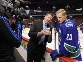 Dan Murphy interviewing Alex Edler in October 2011.