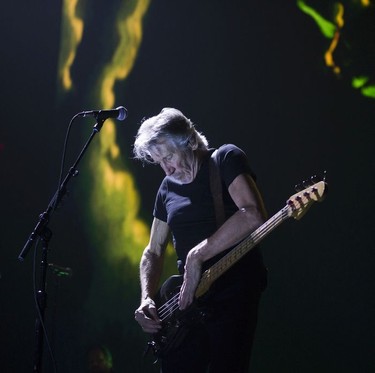 Pink Floyd co-founder Roger Waters performs on his Us + THEM tour at Rogers Arena, Vancouver, October 28 2017.