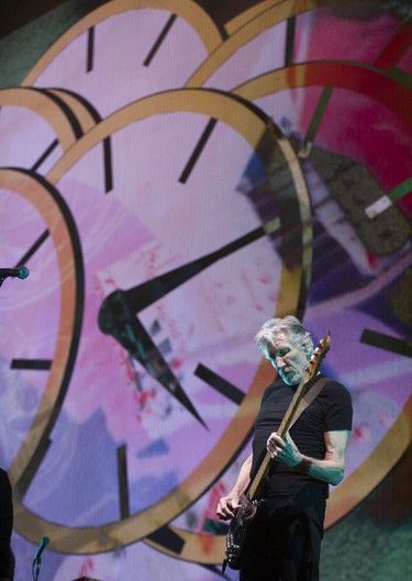 Pink Floyd co-founder Roger Waters performs on his Us + THEM tour at Rogers Arena, Vancouver, October 28 2017.