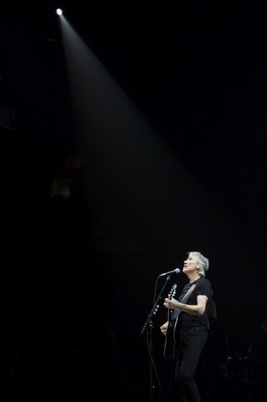 Pink Floyd co-founder Roger Waters performs on his Us + THEM tour at Rogers Arena, Vancouver, October 28 2017.