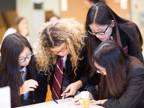 Grade 10 and 11 students attending the 2016 SheBiz event in Vancouver, which was held to inspire young women to pursue careers in business, science and technology. The 2017 event is being held Nov. 3, 2017 at Crofton House School.