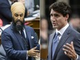 Jagmeet Singh and Justin Trudeau.