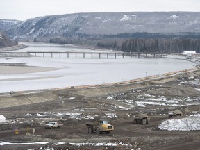 The Site C Dam along the Peace River near Fort St. John.