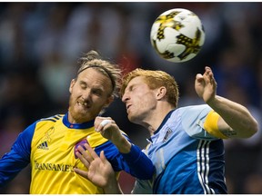 The Vancouver Whitecaps, with three matches left in their MLS regular season, will look to players like Tim Parker, right, to help them secure a home playoff date.