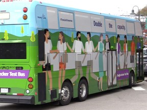 TransLink's double-decker test bus was shown off on Nov. 16, 2017, before going into service.