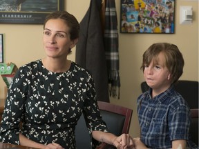 Vancouver actor Jacob Tremblay (right) with Julia Roberts in a scene from Wonder.