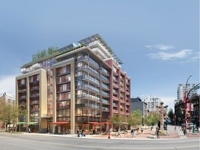 Architectural rendering of the Beedie Group's proposed development at 105 Keefer at Columbia in Vancouver's Chinatown.