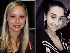 The RCMP are looking for help in locating two females; 22-year-old Serenity Roswell, left, and 21-year-old Jazmine Sleva who have been reported missing by their families.