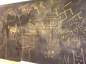 The Friends of Simon Wiesenthal Center emns the hateful graffiti, which included a swastika and “Heil Hitler,” that was discovered Thursday on a hallway blackboard at the University of British Columbia.