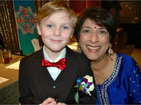Eight-year old Stuart Sanderson shared his story of living with cystic fibrosis with attendees at the 65 Roses Gala, an East-Meets-West-themed affair co-emceed by Belle Puri.