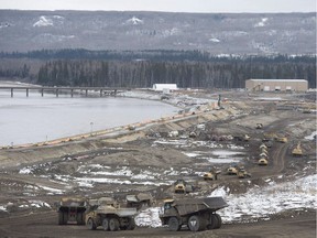 The Site C Dam location is seen along the Peace River in Fort St. John, B.C., Tuesday, April 18, 2017.