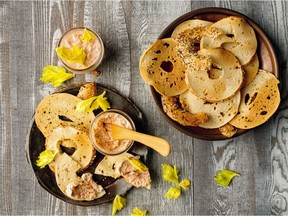 Potted Salmon with Bagel Crisps from The Okanagan Table by Rod Butters (Figure 1 Publishing).