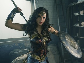 This image released by Warner Bros. Entertainment shows Gal Gadot in a scene from "Wonder Woman."