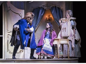 Jonathan Winsby, Shannon Chan-Kent and Meghan Gardiner in Disney's Beauty and the Beast.