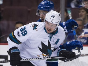 Logan Couture of the San Jose Sharks has been tough to stop this year and the Vancouver Canucks will have their hands full when he visits Rogers Arena on Friday night.