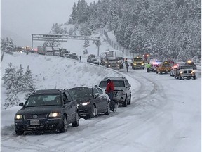 A crash south of Merrit closed the Coquihalla Highway for a time last year.