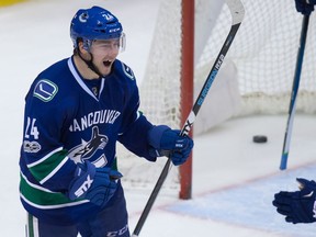 Reid Boucher was called up when Brock Boeser went down with injury. Then Boeser and Boucher teamed up at the morning skate, and both might play Tuesday night.
