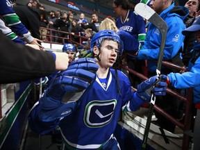 Nikolay Goldobin of the Vancouver Canucks says he'll miss Russian teammate Alex Burmistrov, but insisted Wednesday he's thrilled to be playing in the NHL and is focused on improving his game.