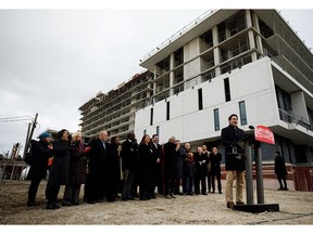 Prime Minister Trudeau announces the government's National Housing Strategy at the Lawrence Heights Revitalization Project in Toronto last month.