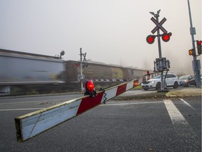 Railway crossings in Coquitlam at Como Lake and Westwood on December 07 2017.