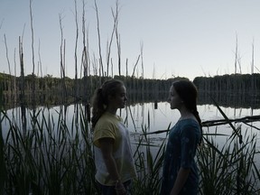 Lucinda Armstrong Hall, left, and Charlotte Salisbury play two teenage girls in writer/director Ingrid Veninger's new feature film, Porcupine Lake. The film was one of 14 features directed by women at this year's Whistler Film Festival.