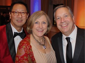 UBC president Santa Ono, alumni UBC board chair Faye Wightman and alumni UBC executive director Jeff Todd fronted the Alumni Achievement Awards Gala at the Fairmont Hotel Vancouver, which honoured eight individuals and marked the association's 100th anniversary.