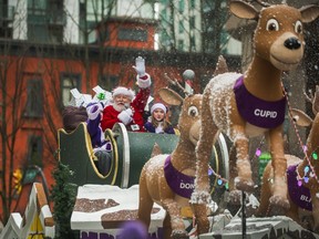 Hundreds of thousands watched the Santa Claus parade in Vancouver.
