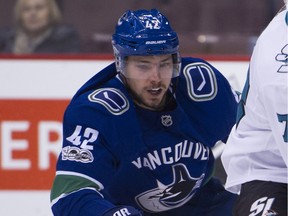 Alexander Burmistrov in action on Dec. 15 against the Sharks.