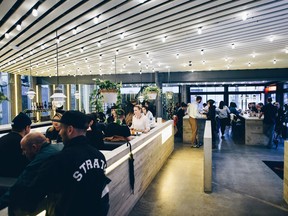 A view of the Tasting Room at Strathcona Beer Company.