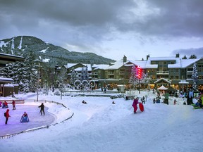 Kids are sure to enjoy skating and playing at Whistler Olympic Plaza.