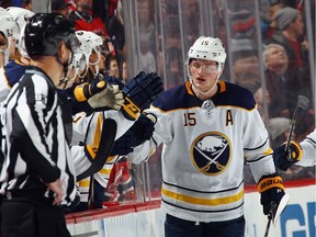 Jack Eichel had a four-point outing for the Sabres in their 5-0 demolition of the host Edmonton Oilers on Tuesday.
