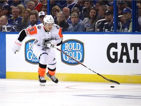 Brock Boeser looks for a breakaway in the first half during the 2018 Honda NHL All-Star Game between the Atlantic Division and the Pacific Divison at Amalie Arena on January 28, 2018 in Tampa, Florida.