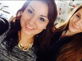 Killer Cheyenne Antoine, left, and her best friend, Brittney Gargol. This photo was taken just hours before Antoine strangled Gargol to death.