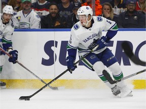 Brock Boeser’s shooting percentage has hovered around a remarkable 20 per cent for most of this season, a rate that’s not sustainable. Still, he’s developing other areas of his game in which to excel.