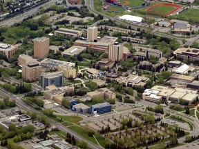 The campus of the University of Calgary, is shown on Saturday May 29, 2004. The university says it is reviewing the situation of Connor Neurauter, a student who pleaded guilty to sexual interference last year.