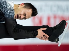 Patrick Chan performs his short program at the Canadian figure skating championships in Vancouver on Jan. 12.
