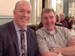 B.C. Premier John Horgan with his older brother Pat. Pat Horgan died Jan. 6.