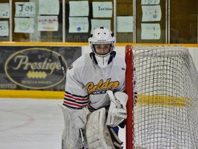Izzy Palumbo is a 15-year-old playing goal for the Junior B Golden Rockets.
