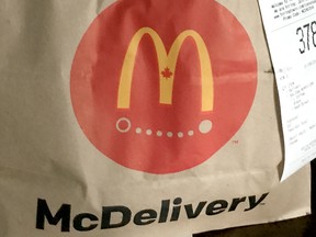 Uber Eats, which has partered with McDonald's, is charging 18 cents for delivery in Vancouver through Jan. 31.