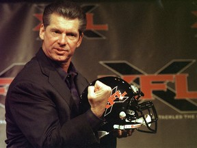 Vince McMahon, Chairman of the WWE announces the formation of the XFL in 2001.